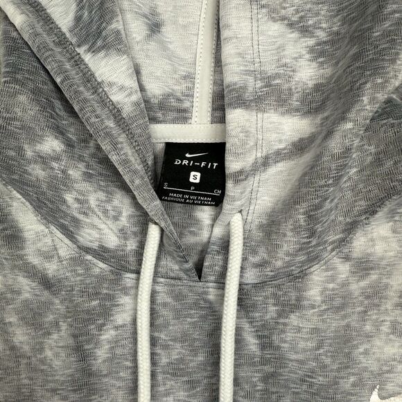 Nike Icon Clash Training Hoodie Women’s Small Gray White Oversized Logo Sport - Picture 4 of 9